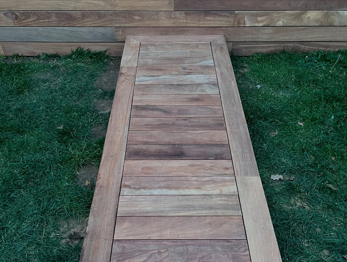Terrasse en bois exotique réalisée par A.D.M.F